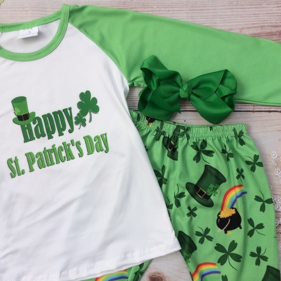 Boutique Girls St Patrick’s Day 3pc Outfit - Picture 2 of 2